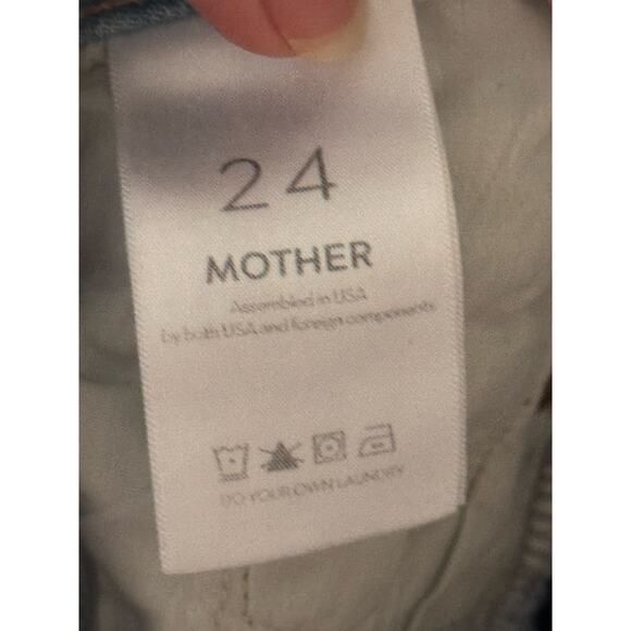 Mother The Insider Crop Step Fray Jeans Lightwash Fresh Catch Stretch Denim - 24 - Picture 9 of 13